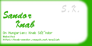 sandor knab business card